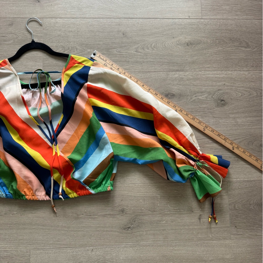 Hope for Flowers Colorful Striped Women's Top‎ Size Medium - Picture 12 of 15